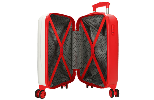 Roll road happy pets dečiji kofer 50 cm - bela/crvena 49.913.48