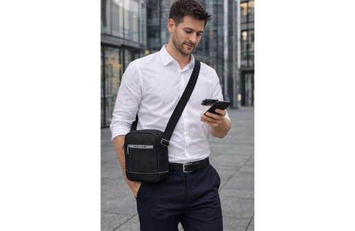 Movom trimmed muška torba na rame - crna 51.755.22