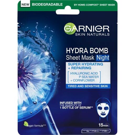 Garnier Skin Naturals Hydra Bomb Tissue Mask Night noćna maska za lice 32g