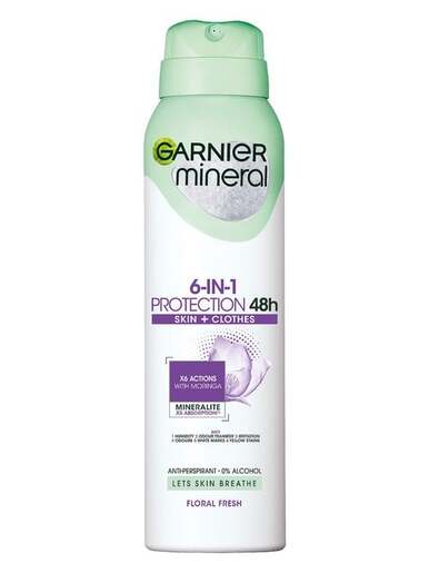 Garnier Mineral Deo Protection 6 Floral Fresh Sprej 150 ml