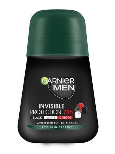 Garnier Mineral Deo Men Invisible Black, White & Colors Roll-on 50 ml