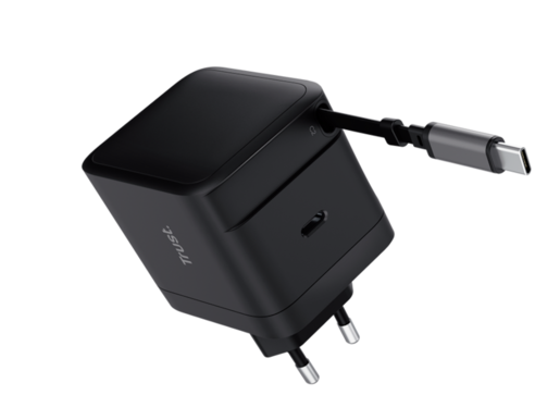 Punjac TRUST MAXO 65W RTRCT/2x USB-C/rectractable/0.67m/laptop/tablet/smartphone/crna