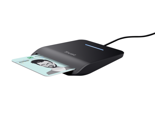 Citac kartica TRUST PRIMO USB-C DNI smart card reader/crna