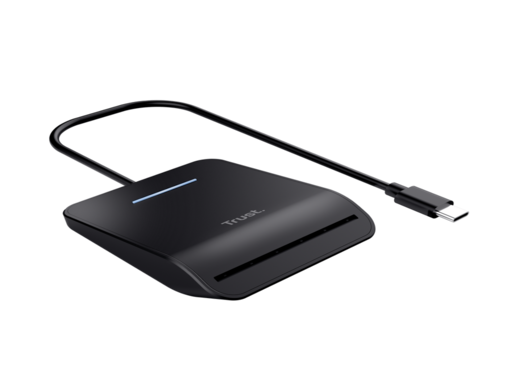 Citac kartica TRUST PRIMO USB-C DNI smart card reader/crna