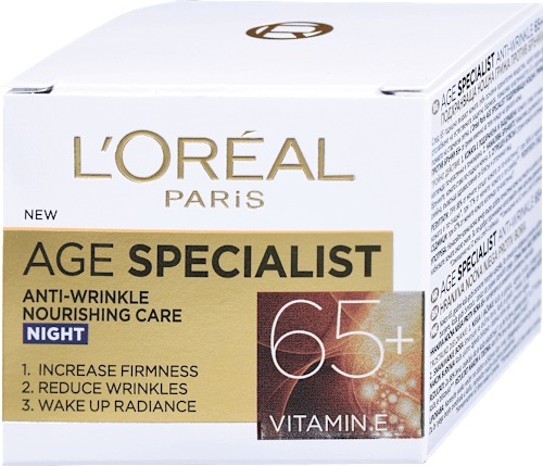 L'Oreal Paris Age Specialist Anti-Wrinkle 65+ Noćna nega protiv bora 50 Ml
