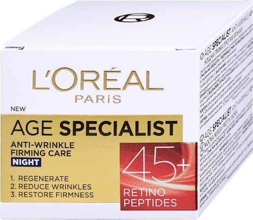 L'Oreal Paris Age Specialist Anti-Wrinkle 45+ Noćna nega protiv bora 50 ml