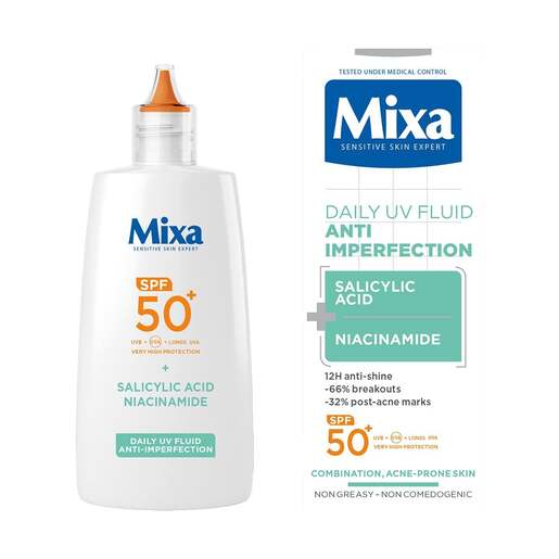 Mixa dnevni UV fluid za kožu sklonu ​nepravilnostima SPF 50+​, 40ml