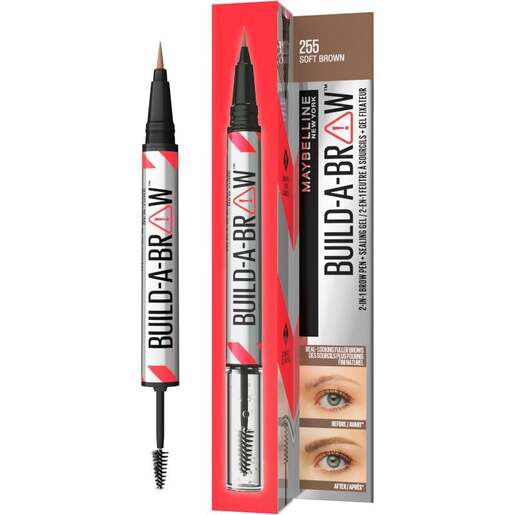 Maybelline New York Build-A-Brow 2 u 1 olovka za obrve i gel za fiksiranje 255 soft brown​
