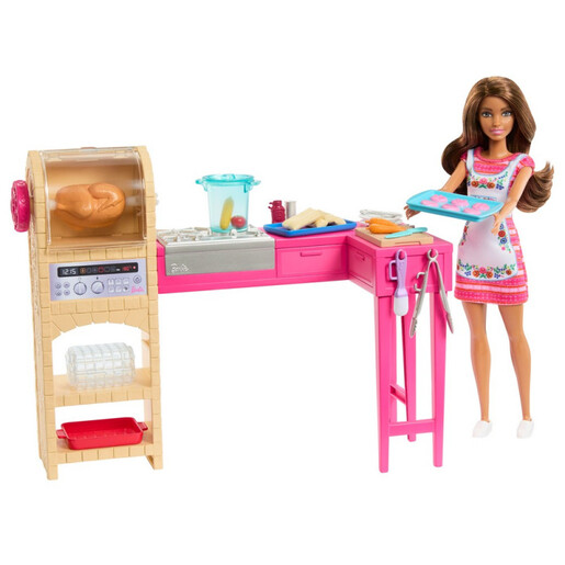 BARBIE KUHINJA SET SA LUTKOM
