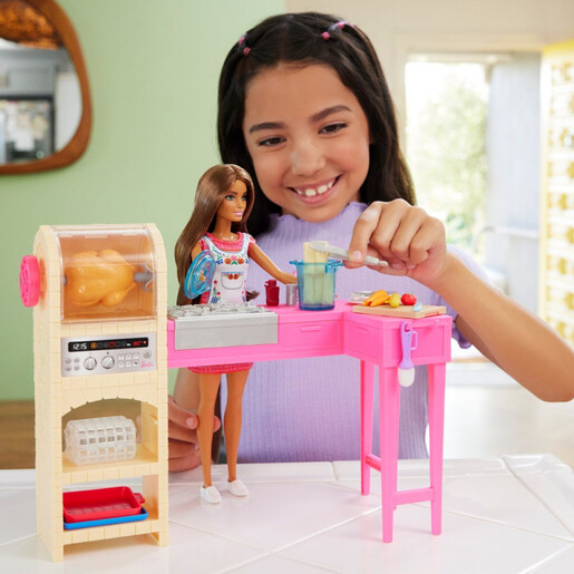 BARBIE KUHINJA SET SA LUTKOM