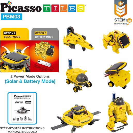 PICASSO TILES SOLARNI UFO ROBOT SET 6 U 1