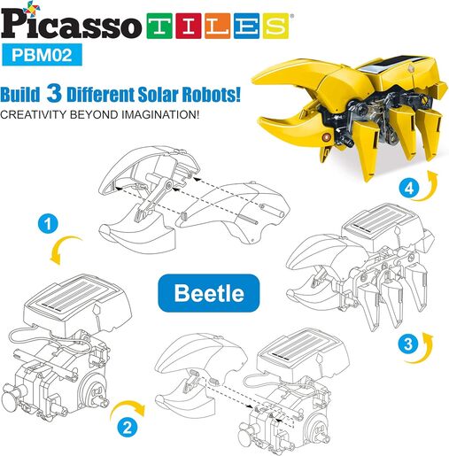 PICASSO TILES SOLARNI DINOSAURUS ROBOT SET 
3 U 1