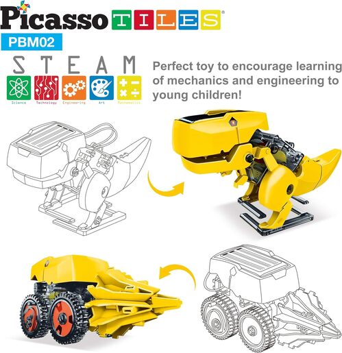 PICASSO TILES SOLARNI DINOSAURUS ROBOT SET 
3 U 1