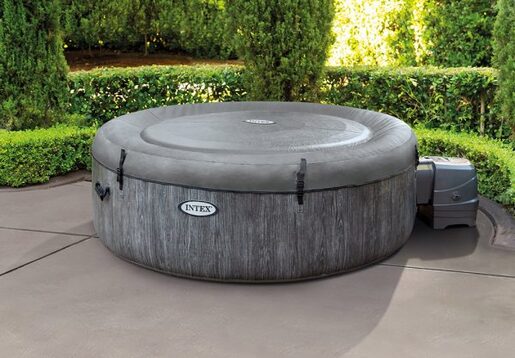 INTEX 4-PERSON GREYWOOD DELUXE ROUND BUBBLE SPA SET 28440NP