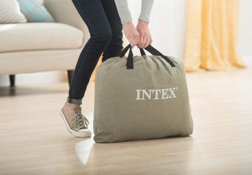 INTEX KREVET TWIN DELUXE PILLOW REST AIRBED W/ FIBER-TECH RP 64132ND
