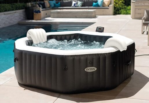 INTEX 4-PERSON ONYX BLACK OCTAGON COMBO SPA SET 28458