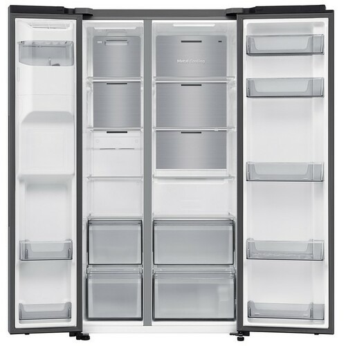 Samsung frižider SBS RS70F64KETEO, Total No Frost, 640 l, Visina 178 cm, srebrna