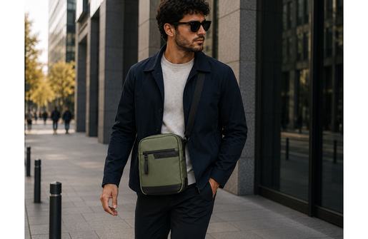 Pepe jeans dorking muška torba na rame - khaki 74.655.42