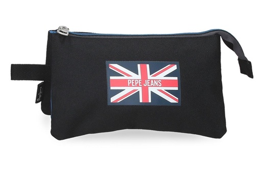 Pepe jeans henry prazna pernica sa 3 pregrade - crna 61.543.22