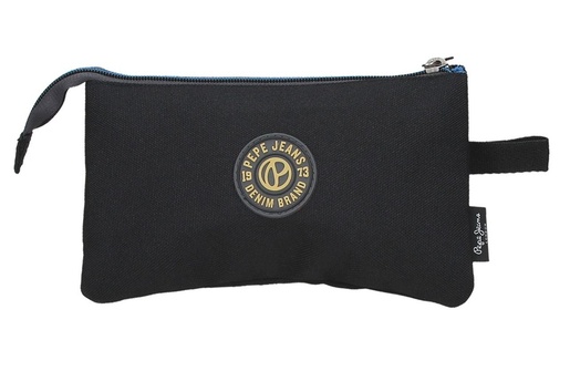 Pepe jeans henry prazna pernica sa 3 pregrade - crna 61.543.22
