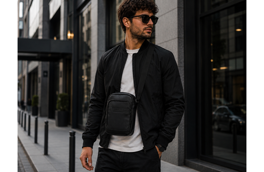 Pepe jeans dorking muška torba na rame - crna 74.653.41