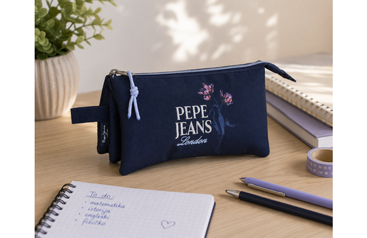 Pepe jeans lenay prazna pernica sa 3 pregrade - teget 61.243.42