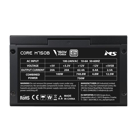 NAPAJANJE MS CORE M750B ATX3.1