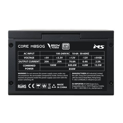 NAPAJANJE MS CORE M850G ATX3.1
