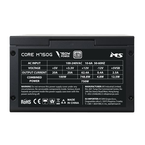 NAPAJANJE MS CORE M750G ATX3.1
