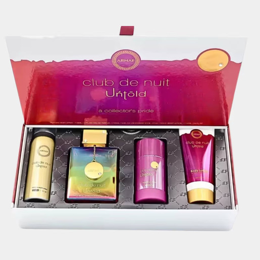 Unisex set Armaf Club de Nuit Untold EDP 105 ml + DST 75 g + BL 100 ml