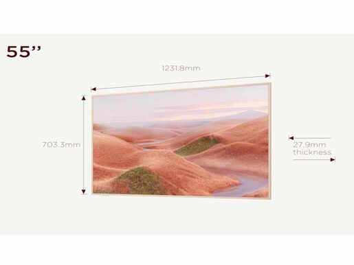 TCL QLED TV 55" 55A300W, 4K UHD, 144Hz, Matte Screen, "Ai" Art, Google TV