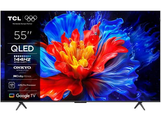 TCL QLED TV 55" 55P8K, 4K UHD, 144Hz, Google TV