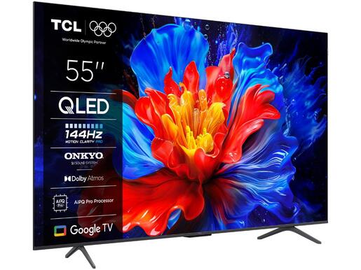 TCL QLED TV 55" 55P8K, 4K UHD, 144Hz, Google TV