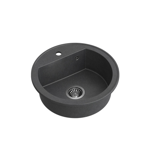 Quadron JOHNNY 210 GraniteQ,ugr Sudopera 1 kada,black dot/steel HCQC5151CZK