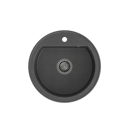 Quadron JOHNNY 210 GraniteQ,ugr Sudopera 1 kada,black dot/steel HCQC5151CZK