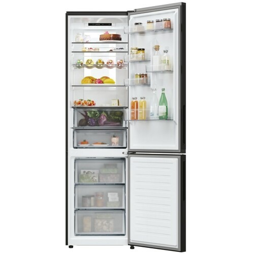 Candy kombinovani frižider ECN4CQTEB206, 409 l, No Frost, hOn, crna