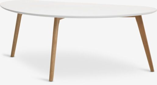 Stočić VELORA 60x120 bela/natur hrast
