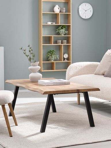 Stočić VELORA 70x120 natur hrast boja/crna