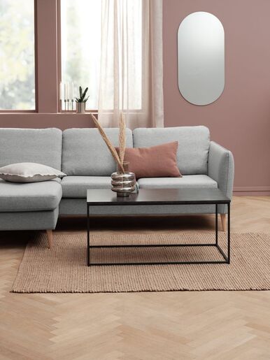 Stočić VELORA 50x100 boja mermera/crna