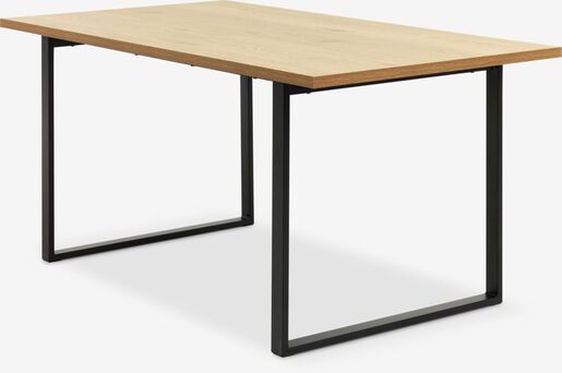 Trpezarijski sto VELORA 90x160 topao hrast/crna