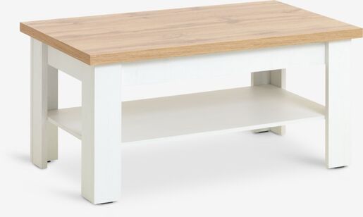 Stočić VELORA 60x110 bela/divlji natur hrast
