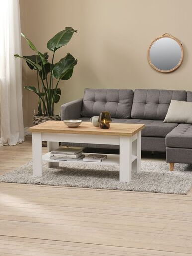 Stočić VELORA 60x110 bela/divlji natur hrast