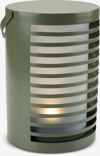 VELORA Baterijska lampa Ø16xH22cm zelena