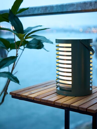 VELORA Baterijska lampa Ø16xH22cm zelena