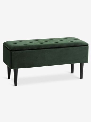 VELORA Klupa w/prostor za odlaganje velvet d. zelena
