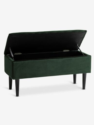 VELORA Klupa w/prostor za odlaganje velvet d. zelena