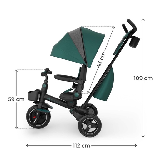 KINDERKRAFT TRICIKL SPINSTEP 2 PLUS GREEN KRSPST02GREPL00