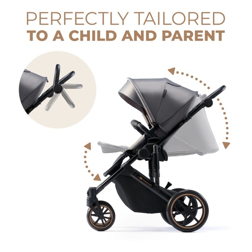 Kinderkraft kolica PRIME 2 3u1 MINK PRO SHADOW GREY KSPRIM02GRY300I