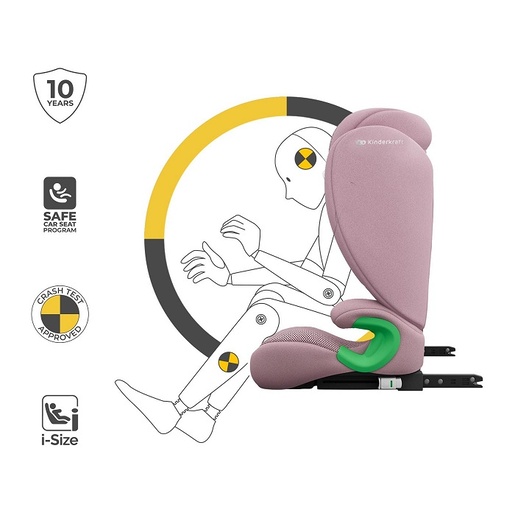 KINDERKRAFT AUTO SEDIŠTE JUNIOR FIX 2 PLUS I-Size 100-150cm PINK KCJUFI20PNKPL0N