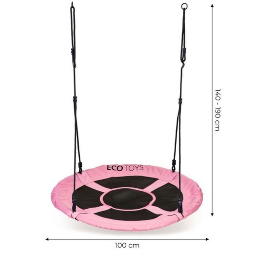 ECO TOYS Baštenska ljuljaška 100 cm, roze - BOC100 PINK